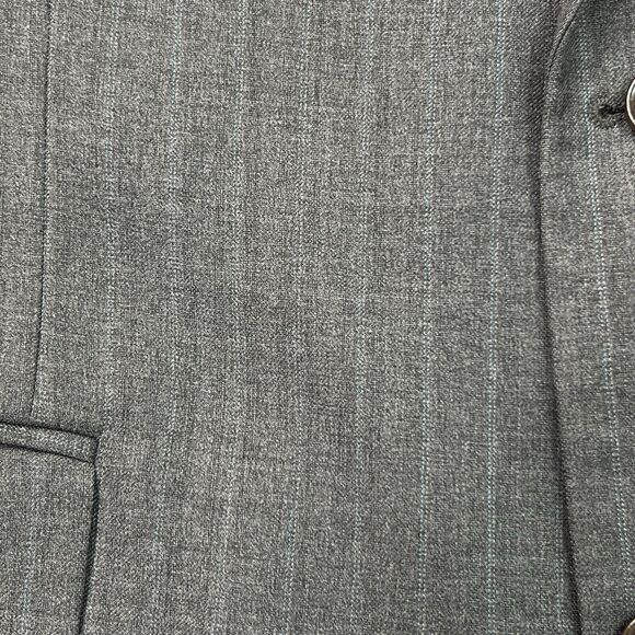 Brooks Brothers Madison Saxxon Blazer Mens Size 44L Gray Pinstripes USA - Picture 7 of 11